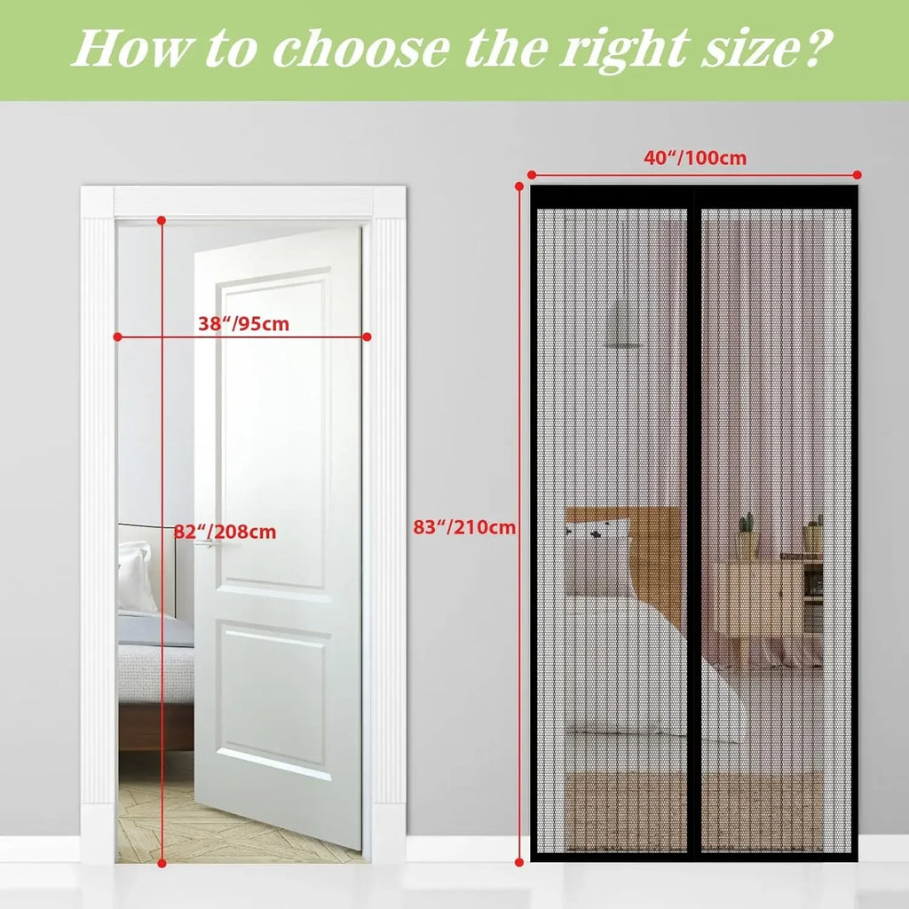 Magnetic Mesh Screen Door