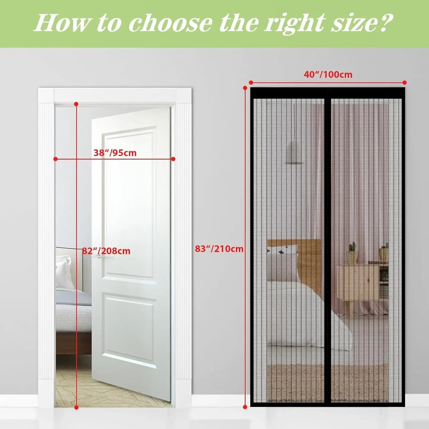 Magnetic Mesh Screen Door