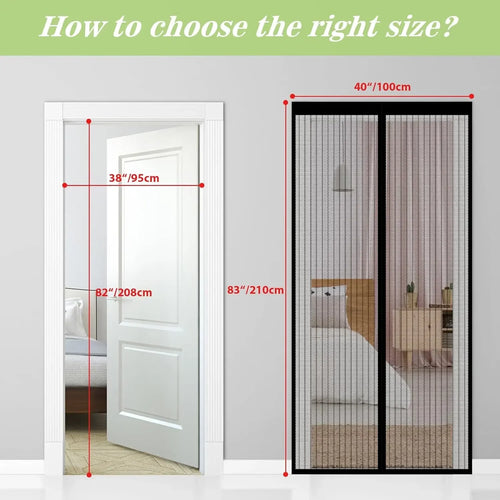 Magnetic Mesh Screen Door
